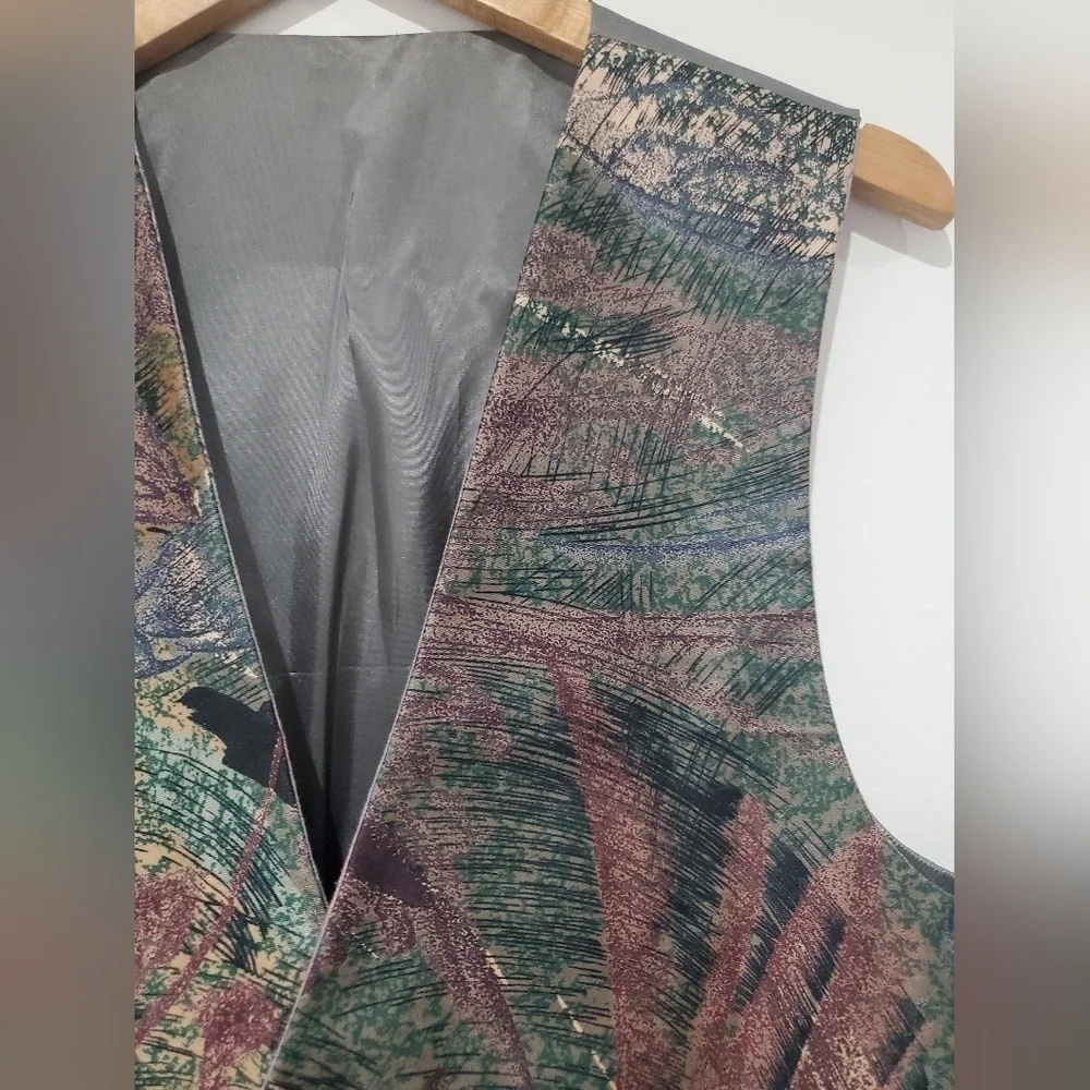 Artisan Hand-Made one Of A Kind REVERSEABLE quilted vest Size M - Picture 12 of 14